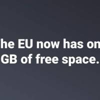 The EU now has one GB of free space