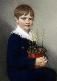 Painting of seven-year-old Charles Darwin in 1816