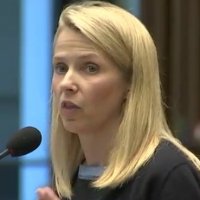 Marissa Mayer speaking to the Palo Alto city leaders on October 1/supstsup/, 2018.