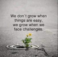 We grow when we face challenges