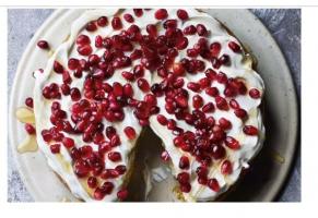 Pomegranate & pistachio cake