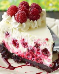 No-Bake White Chocolate Raspberry Cheesecake 😍🍰