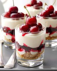 Heavenly Cherry Cheesecake Cups 🍒🍥
