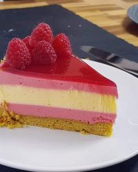 Mango Raspberry Mousse Cake 🍰🥭