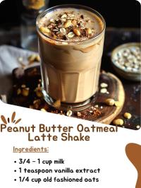 Peanut Butter Oatmeal Latte Shake