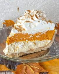 No-Bake Triple-Layer Pumpkin Pie 🍁🥧