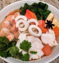 Homemade Seafood Noodle Soup