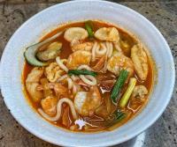 Jjamppong (Spicy Seafood Noodles) 海鲜炒碼麵