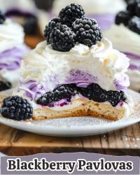 🍰🍇Mini Blackberry Pavlovas