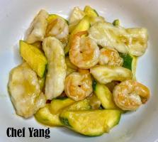 Sautéed Fish Fillets and Shrimp with Zucchini