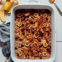Bowl Chocolate Chip Banana Baked Oatmeal with video