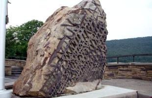 Waffle Rock: geological oddity or remnant of 250 million year old technology?