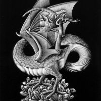Dragon by Maurits Cornelis Escher.