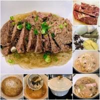 Homemade Asian pot roast with cellophane noodles (清湯牛肉粉絲)