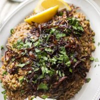 Super Comforting Lentils and Rice with Caramelized Onions (Vegetarian_with video)