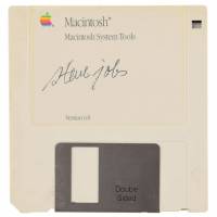 Floppy disk with Steve Jobs signature