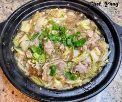 火鍋肥牛粉絲煲 Thin Cut Beef with Cellophane Noodles