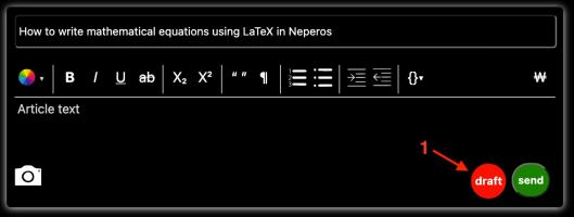 How to write mathematical equations using LaTeX in Neperos