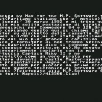Screen from a Alga soft cassette for the Commodore 64.