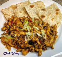 Spicy Chicken with Chinese Pancake (Tortilla)