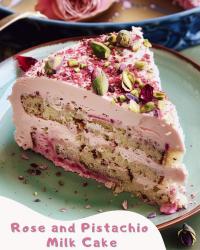 Rose and Pistachio Milk Cake