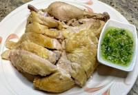 Cantonese Chicken with Ginger Scallion Sauce (aka White Cut Chicken 白切雞)
