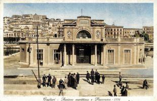 Stazione Marittima anni '30 a Cagliari