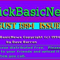 QuickBasicNews August 1994 Issue 1: The opening screen Graphic