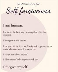 Self forgiveness