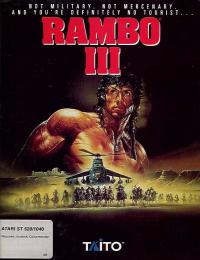 Rambo III front cover for Atari computer