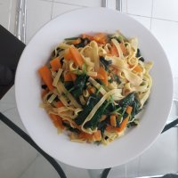 Pappardelle zucca e spinaci