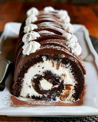 Hot Chocolate Cake Roll 🍫😍