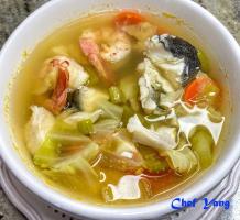 Fish and Shrimp Vegetables Soup