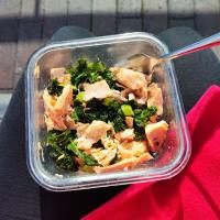 Steamed Salmon salad with Kale