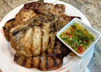 Grilled Pork Chop with Lime Chili Sauce