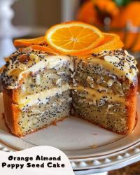 Orange Almond Poppy Seed Cake