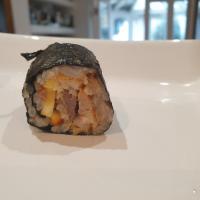 Sushi orange, shallots and herring