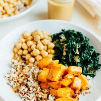 Kale and Sweet Potato Brown Rice Bowls (with video)