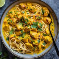 Creamy Thai Turmeric Chicken and Noodles