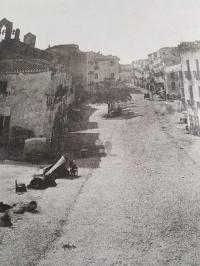 Cagliari corso Vittorio Emanuele visto da piazza Jenne 1854
