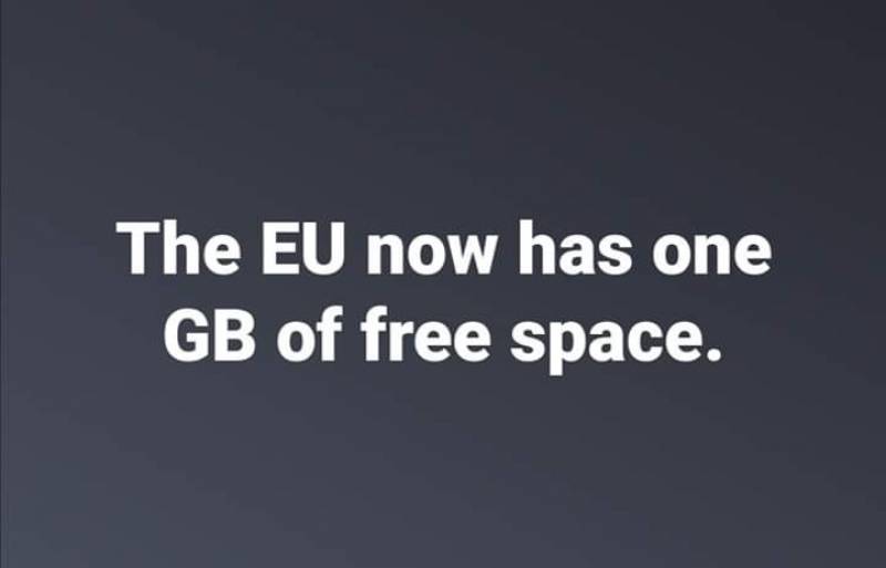 The EU now has one GB of free space