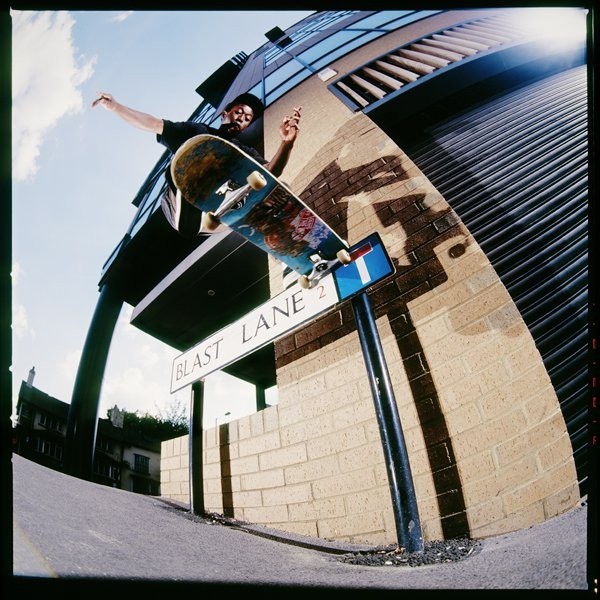 Shaun Currie performing a noseslide.