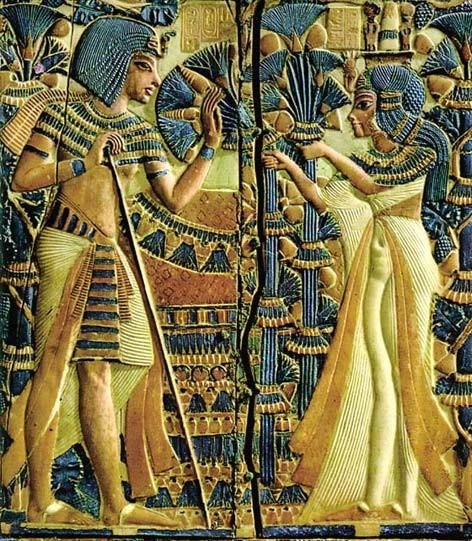 Probable Tutankhamun and Ankhesenamon