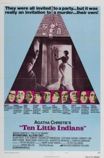 And Then There Were None (1974): A film poster bearing the film's alternative title: Ten Little Indi