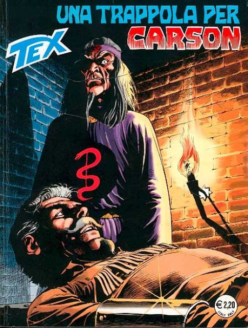 Tex Nr. 502: Una trappola per Carson front cover (Italian).