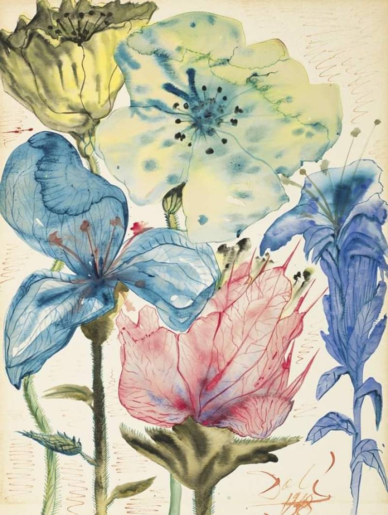 Salvator Dalì, Flowers , 1948