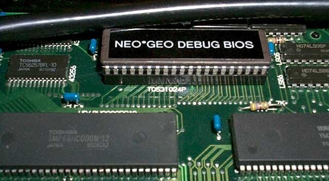 The Neo Geo Debug Bios installed