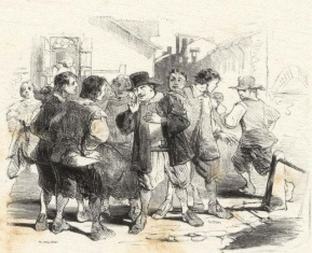 La folla dei rivoltosi (ediz. 1840)
