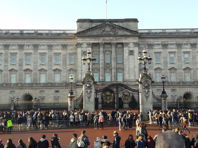 Buckingham Palace in London. 