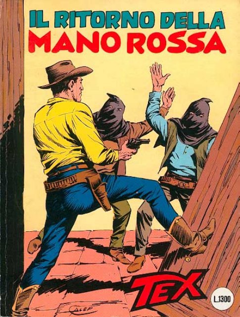 Tex Nr. 308: Il ritorno della Mano Rossa front cover (Italian).